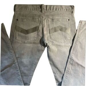 RVCA Light Gray Straight Leg -98% Cotton/2% Spandex Stretch Denim Jeans -Size 28